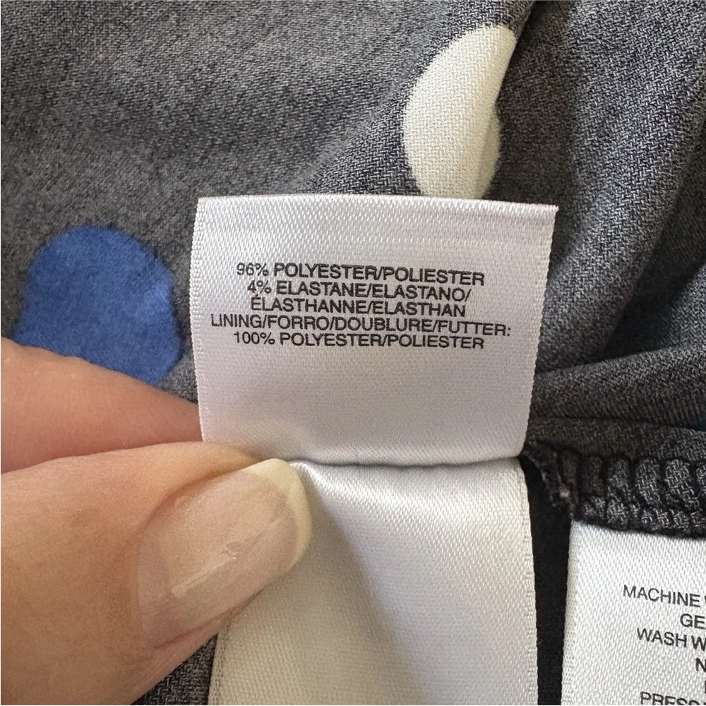 Jones Studio Womens Black and Blue Polka Dot Fit &Flare Dress‎ Size 24W - Picture 5 of 6